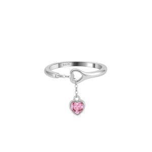 Sweetheart Heart Drop Adjustable Ring