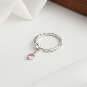 Sweetheart Heart Drop Adjustable Ring