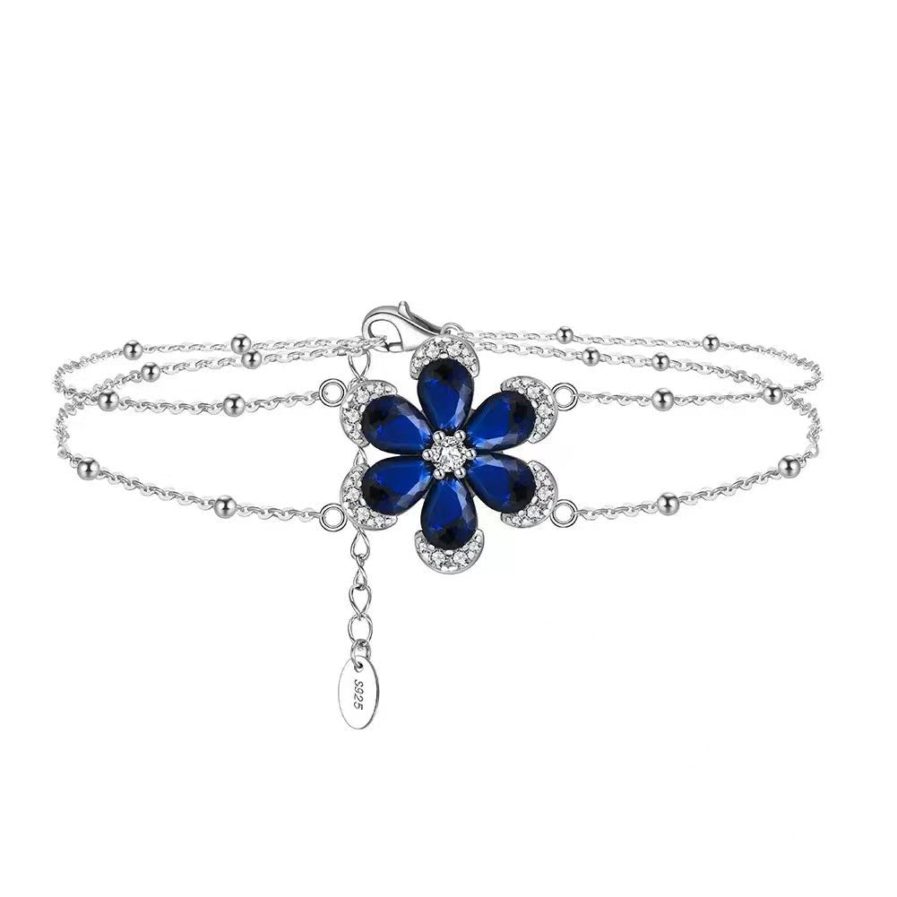 Blue Bloom Layered Bracelet