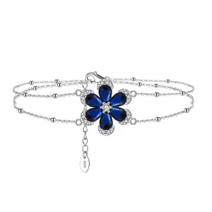 Blue Bloom Layered Bracelet