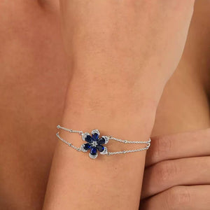 Blue Bloom Layered Bracelet