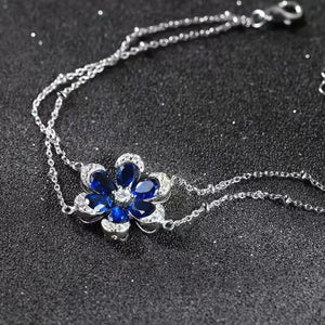 Blue Bloom Layered Bracelet