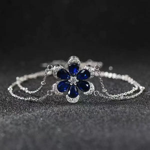 Blue Bloom Layered Bracelet