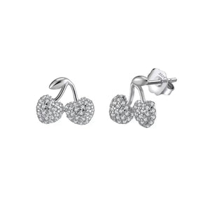 Sparkling Cherry Stud Earrings