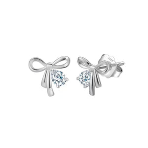 Dainty Bow Spark Stud Earrings