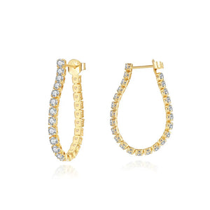 Luxe Link Huggie Hoops