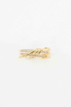Intertwined Double Layer Adjustable Ring