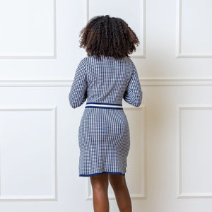 3/4 Sleeve Fit and Flare Sweater Dress