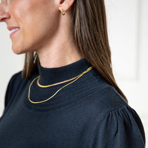 Mock Neck Puff Sleeve Sweater Dress