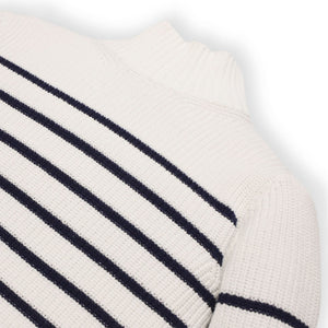 Mock Neck Breton Sweater