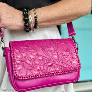 Handcrafted Leather Crossbody Bag - Multiple Colors