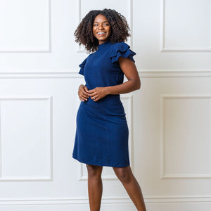 Flutter Sleeve Sweater Dress