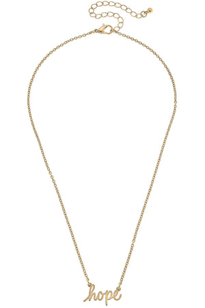 Julia Hope Delicate Chain Necklace in Worn Gold by CANVAS
