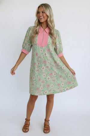 Blast From the Past Mint Blossom Dress