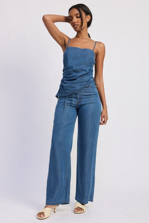 Low Rise Wide Leg Pants