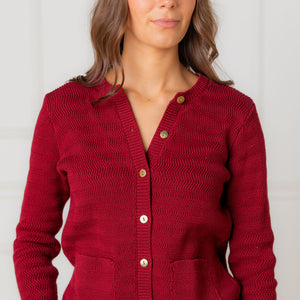 Organic Chevron Stitch Cardigan