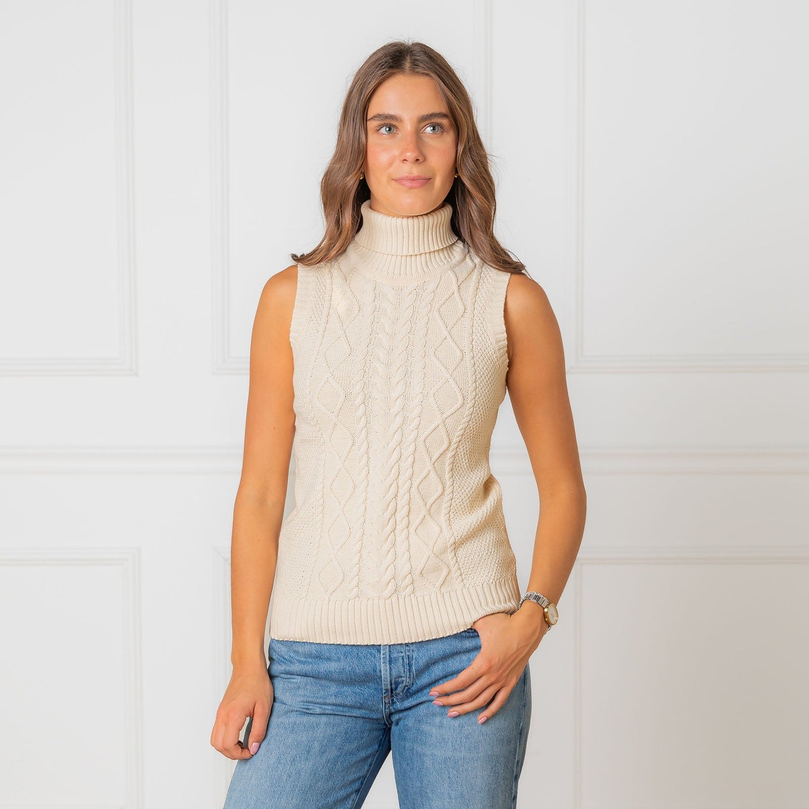 Organic Sleeveless Turtleneck