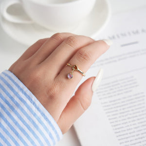 Sweetheart Heart Drop Adjustable Ring