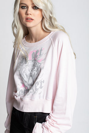 Go Get ’Em Tiger Cropped Sweatshirt by Recycled Karma Brands
