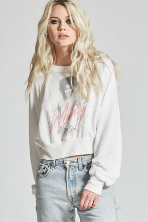Whitney Houston Cropped Sweatshirt by Recycled Karma Brands