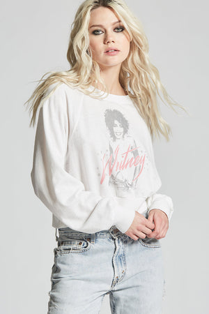 Whitney Houston Cropped Sweatshirt by Recycled Karma Brands