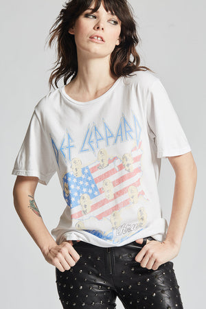 Def Leppard Blazing Thru American Tour Tee by Recycled Karma Brands