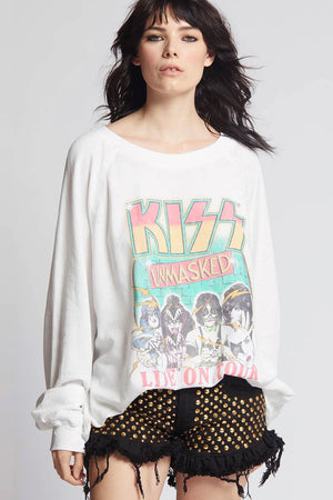 KISS Unmasked Live on Tour Sweatshirt by Recycled Karma Brands