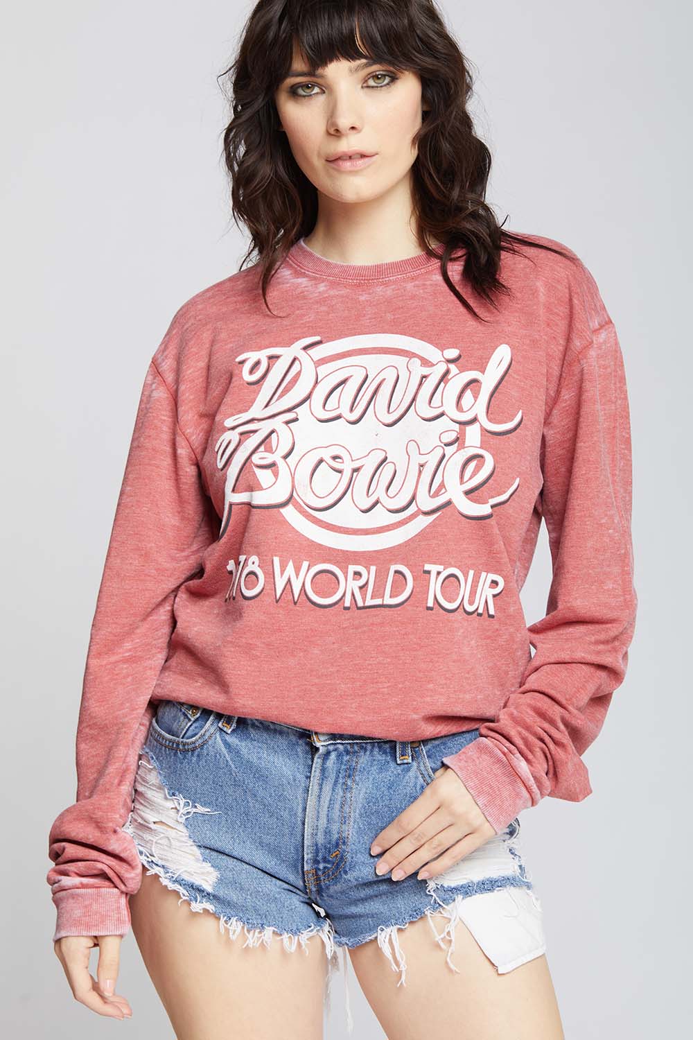 David Bowie 1978 World Tour Fitted Sweatshirt by Recycled Karma Brands