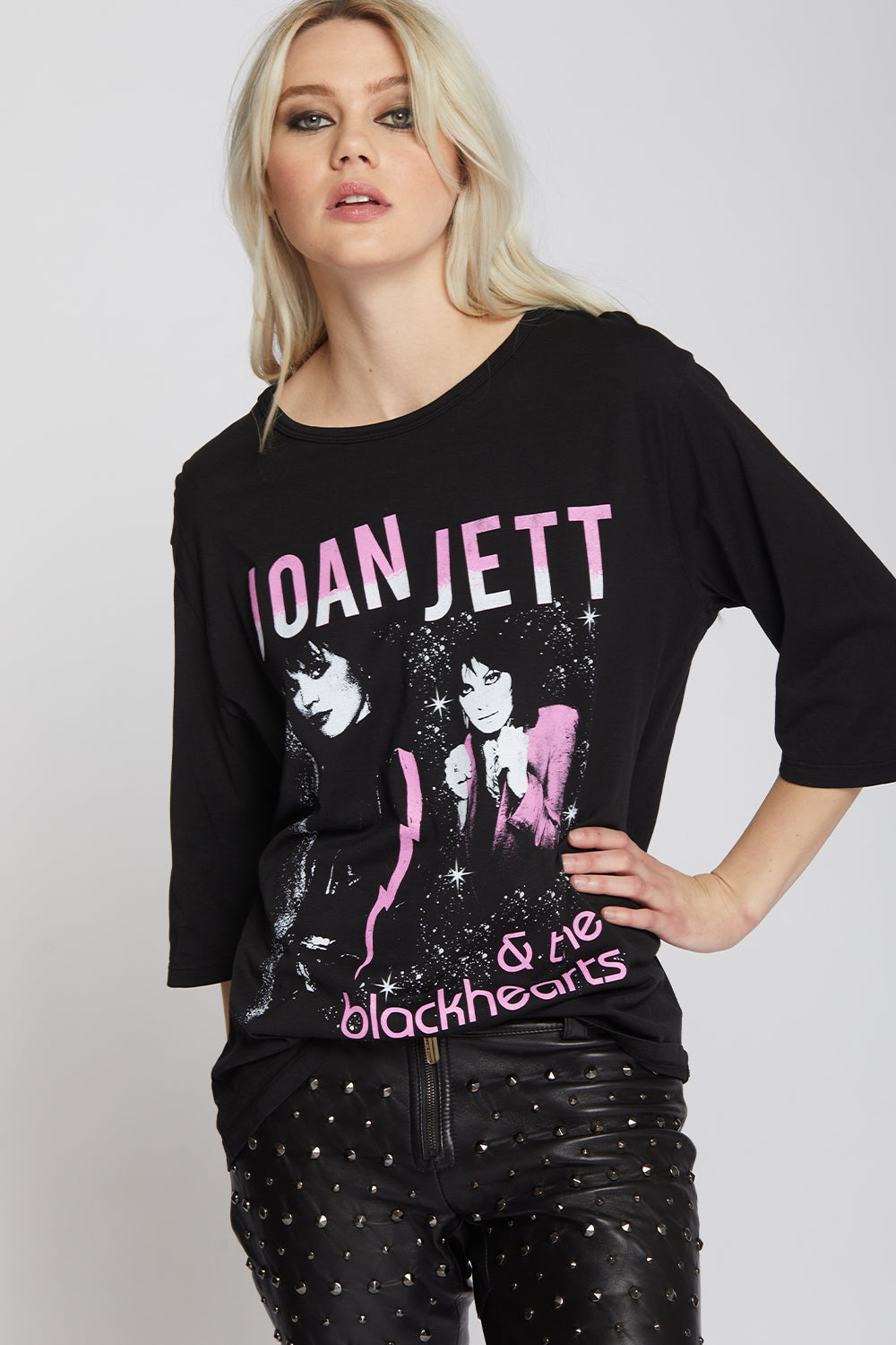 Joan Jett & The Blackhearts 3/4 Sleeve Tee by Recycled Karma Brands