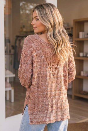 Cinnamon Spice Knit Sweater Top