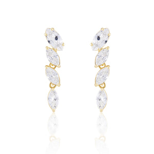 CZ Drop Earrings - 18k Gold or Silver