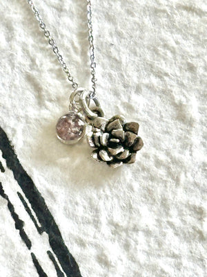 Succulent Flower Necklace