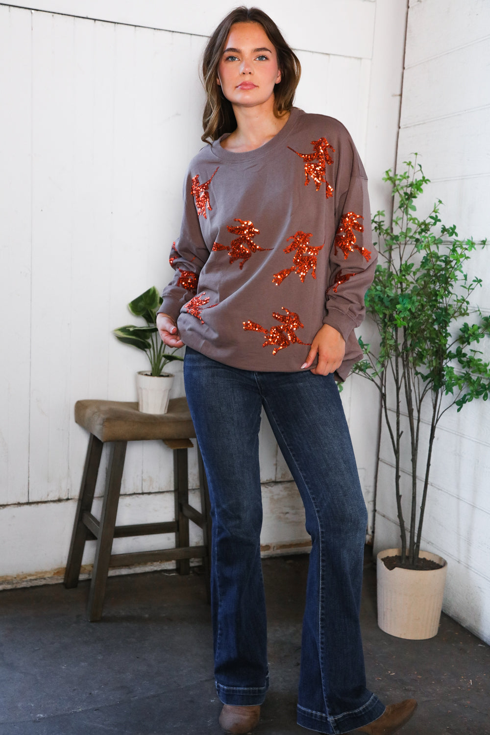Sequins and Spells Spooky Pullover