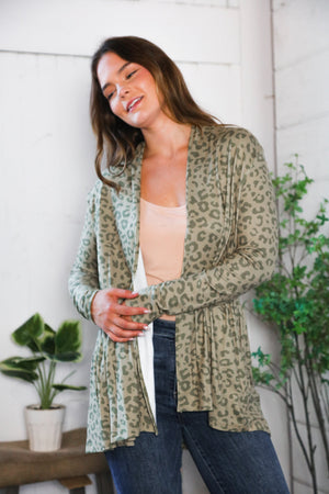 Prowl Around Peplum Open Cardigan