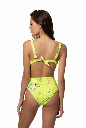 FLORAL UNDERWIRE TIE WAIST BIKINI SET
