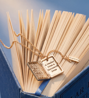 'A Reader Lives A Thousand Lives' Book Club Locket Pendant