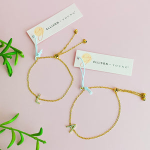 Dainty Sparkle Initial Bracelet