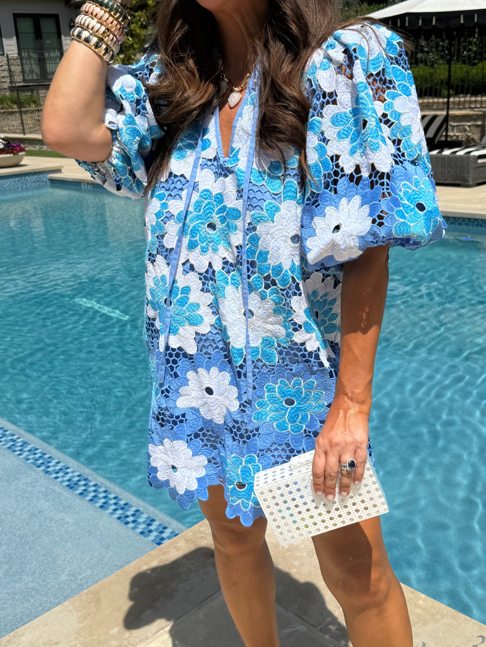 Deb Blue Bonnet Mini Dress