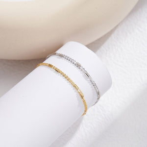 Minimal Double Chain Bracelet