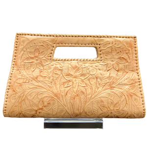 Hand-Tooled Leather Clutch & Crossbody - Multiple Colors