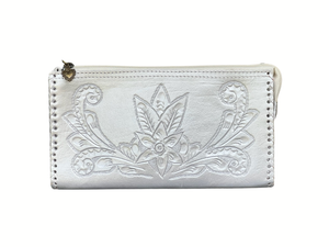 Hand-Tooled Leather Clutch, Wristlet & Crossbody - Multiple Colors