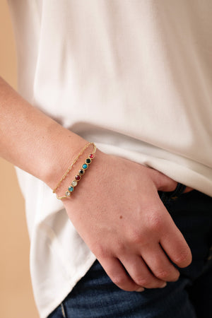 Daughter Hidden Message Acrostic Bolo Bracelet