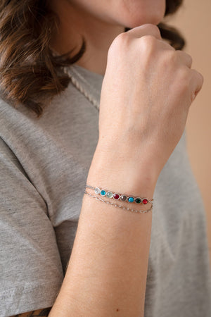 Daughter Hidden Message Acrostic Bolo Bracelet