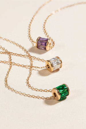 April Birthstone Precious Pendant Necklace