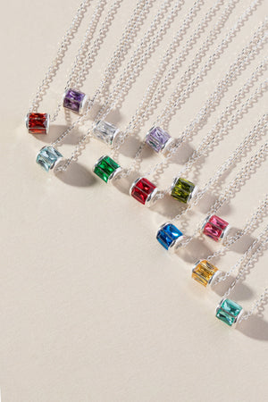 April Birthstone Precious Pendant Necklace
