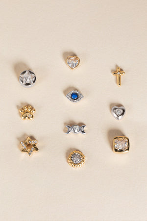 Crystal Clover Mini Stud Earrings