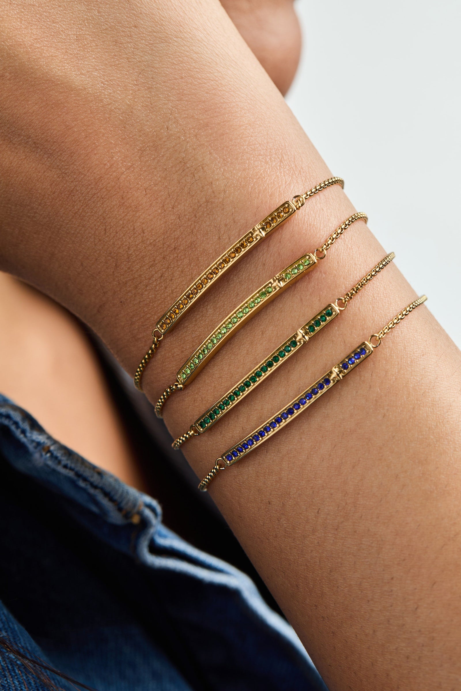 August Everyday Birthstone Pave Bolo Bracelet