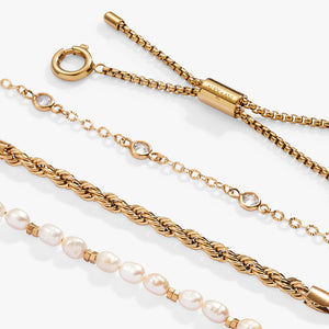 Crystal + Pearl Stranded™ Bracelet Set