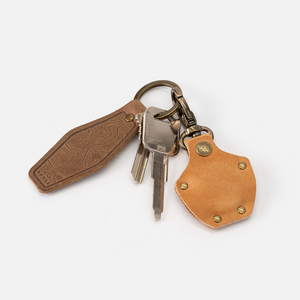 Full Grain Leather AirTag Case - Natural, Brown, Black