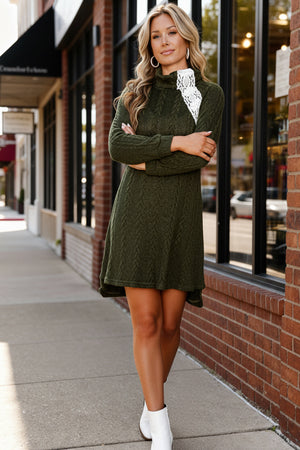 The Evergreen Lace Sweater Tunic